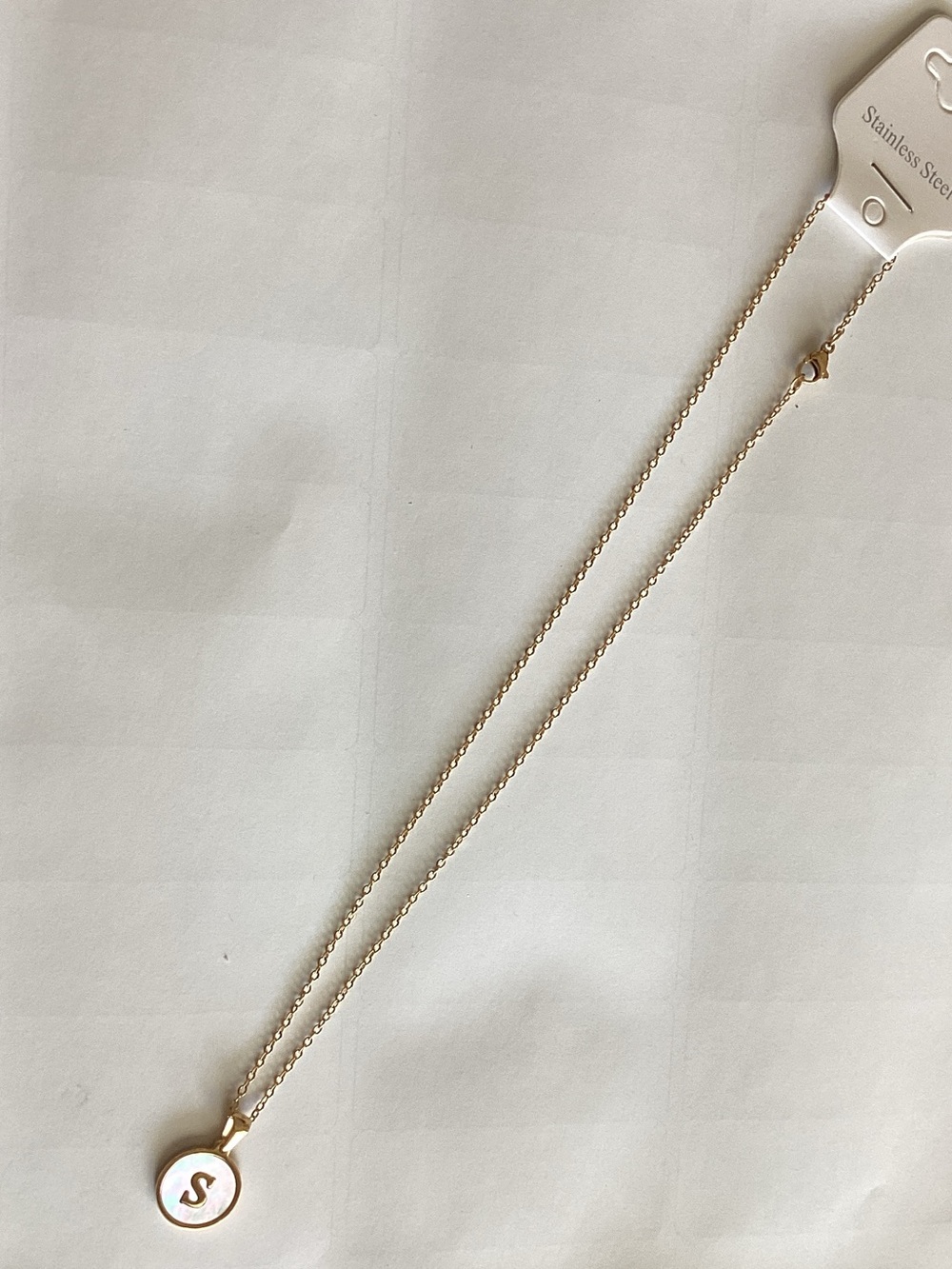 Gold Initial 'S' Pendant Necklace - Women Jewelry